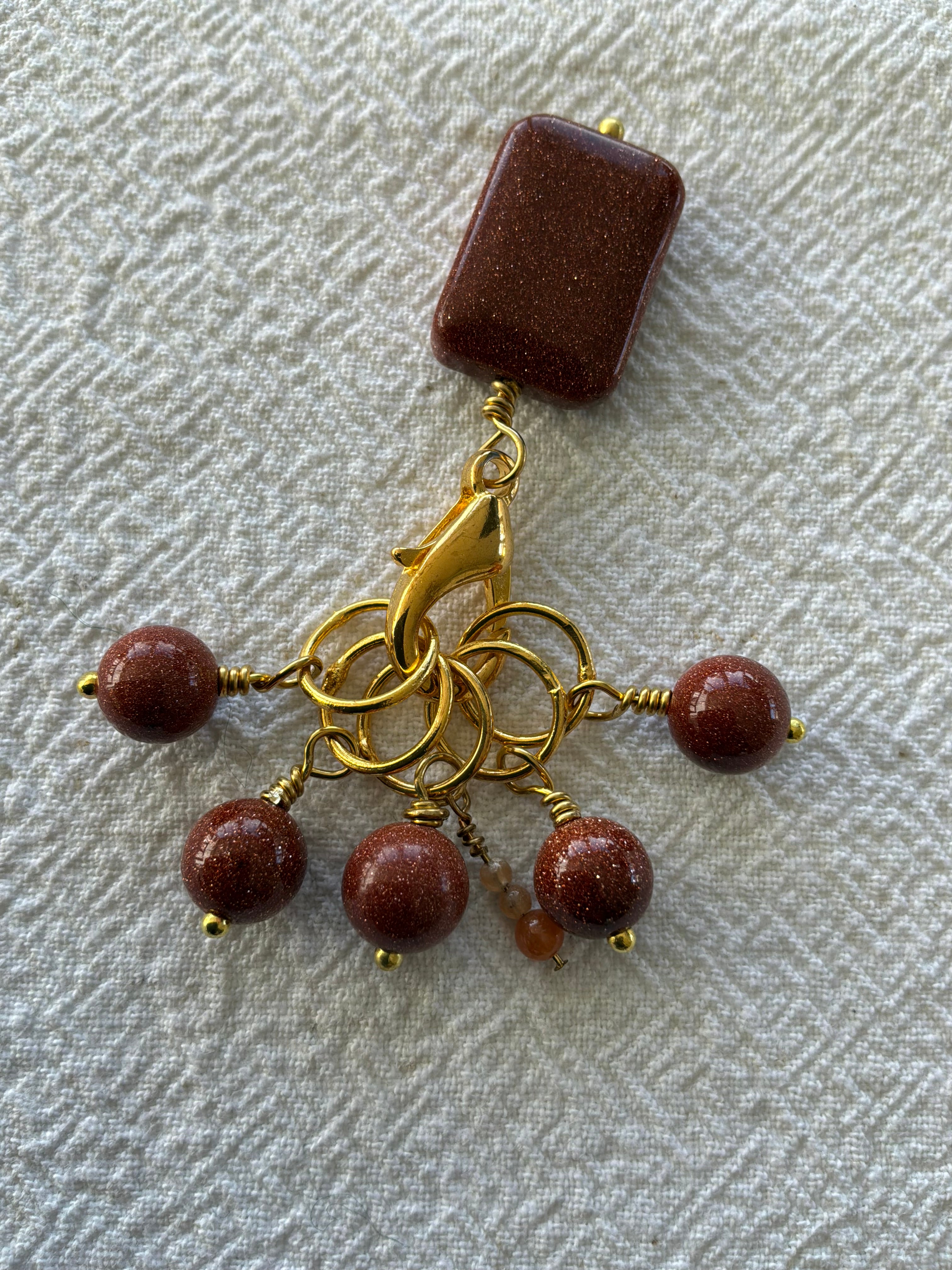 Maskemarkør sæt Golden sandstone forgyldt. Op til 7mm pinde