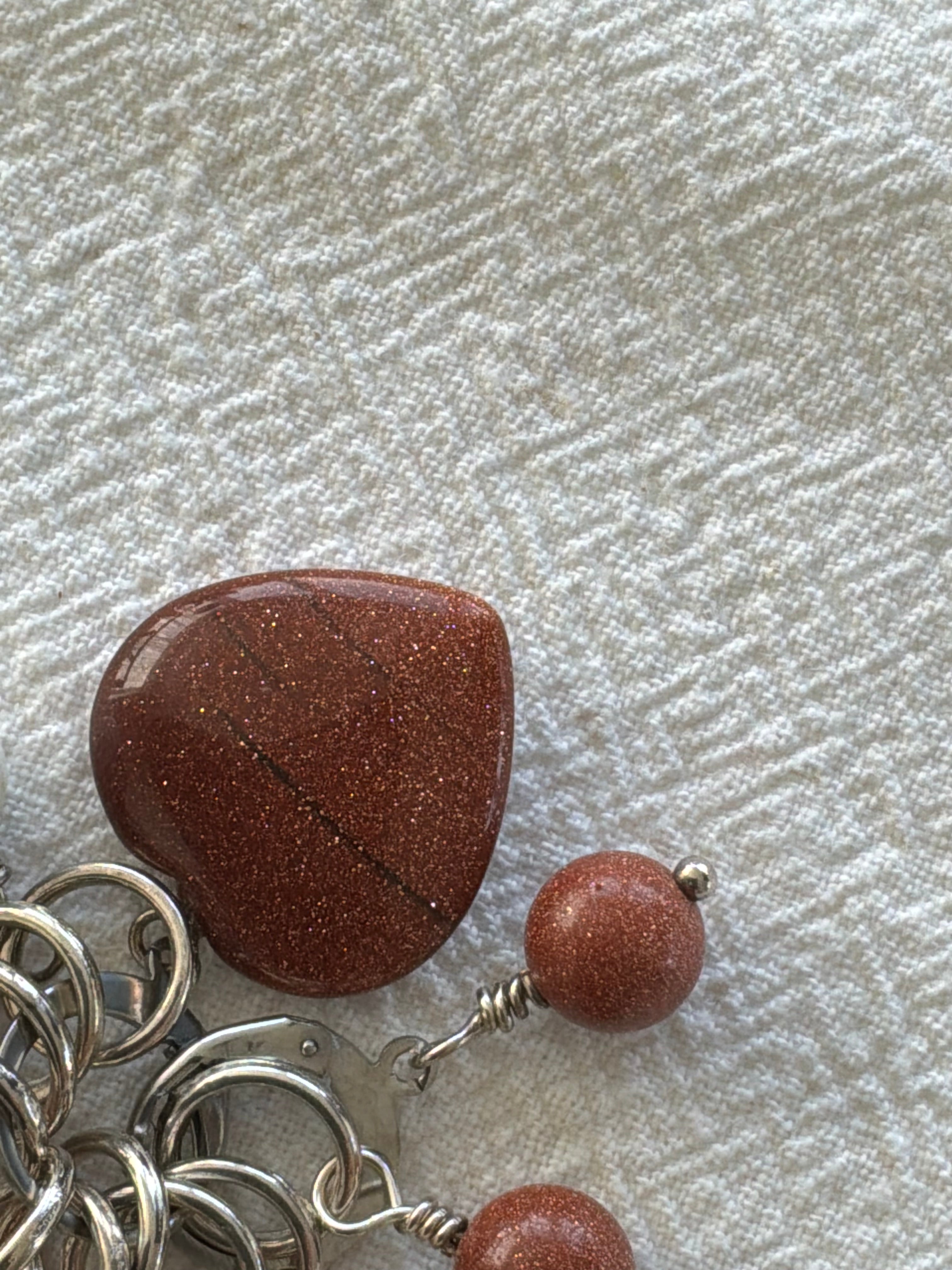 Maskemarkør sæt Golden Sandstone Hjerte, Sea shell og Fossil forsølvet. Op til 6 mm pinde