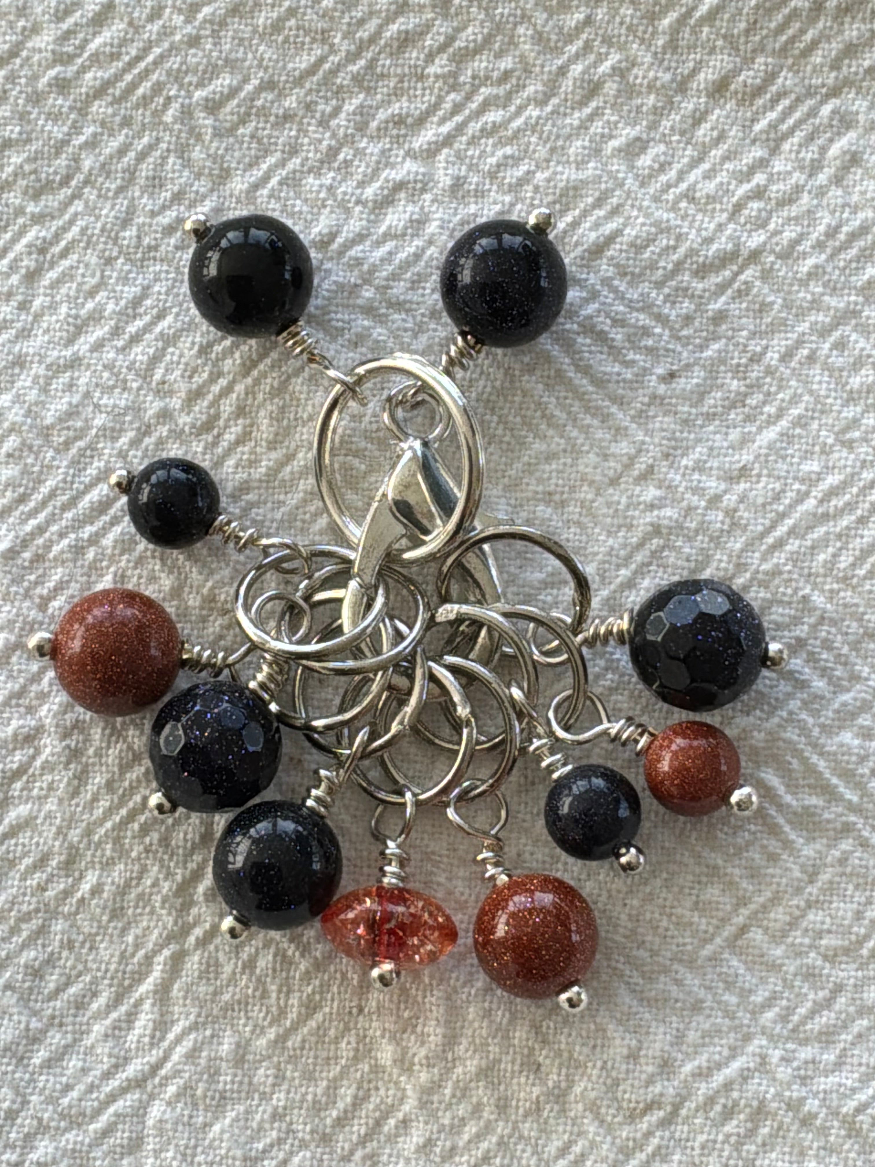 Maskemarkør sæt Golden Sandstone Blue og Brown forsølvet. Op til 7mm pinde