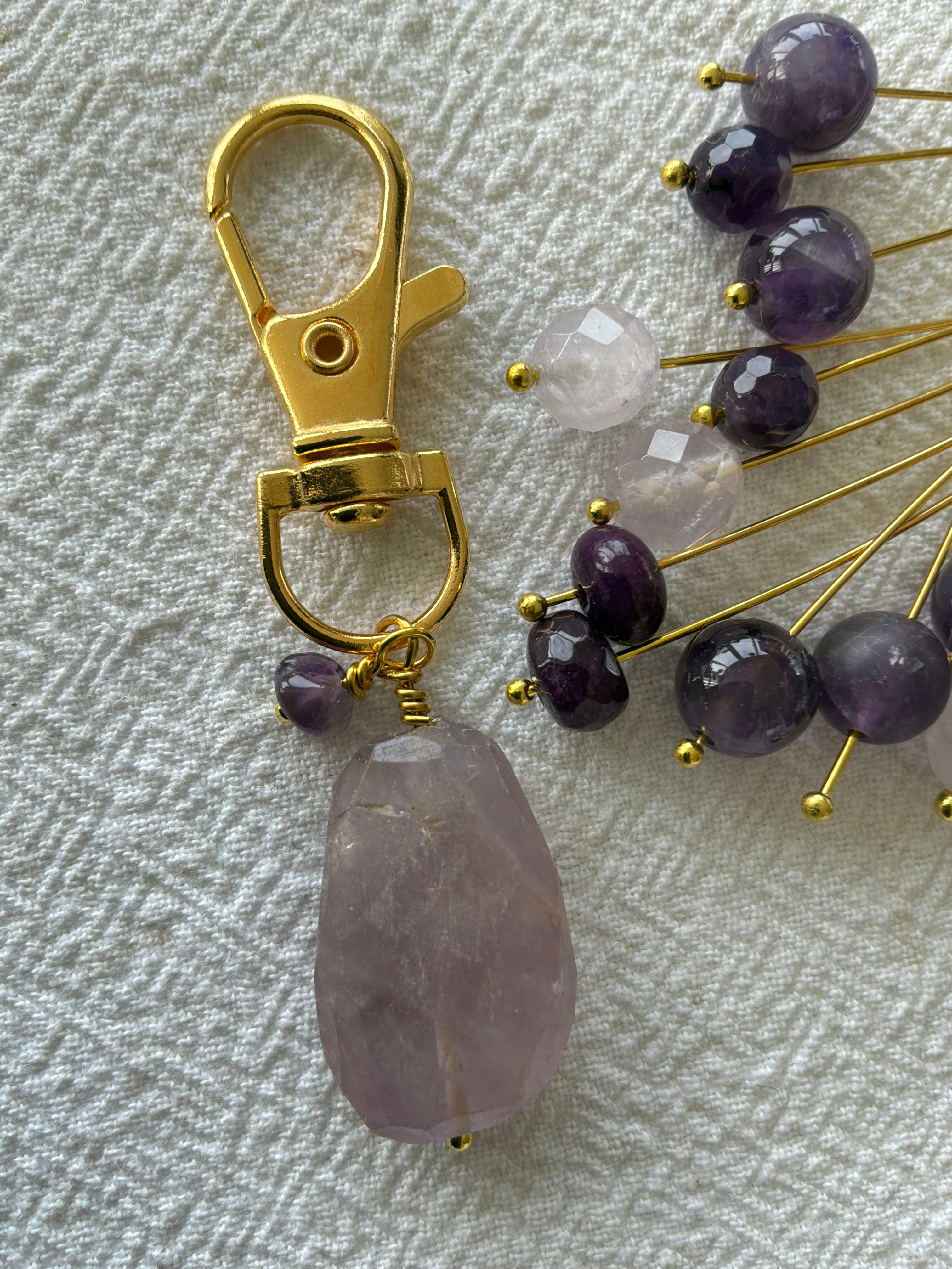 Maskemarkør sæt Unika stort forgyldt eller forsølvet. Ametyster - Du bestemmer hvilke størrelse ringe