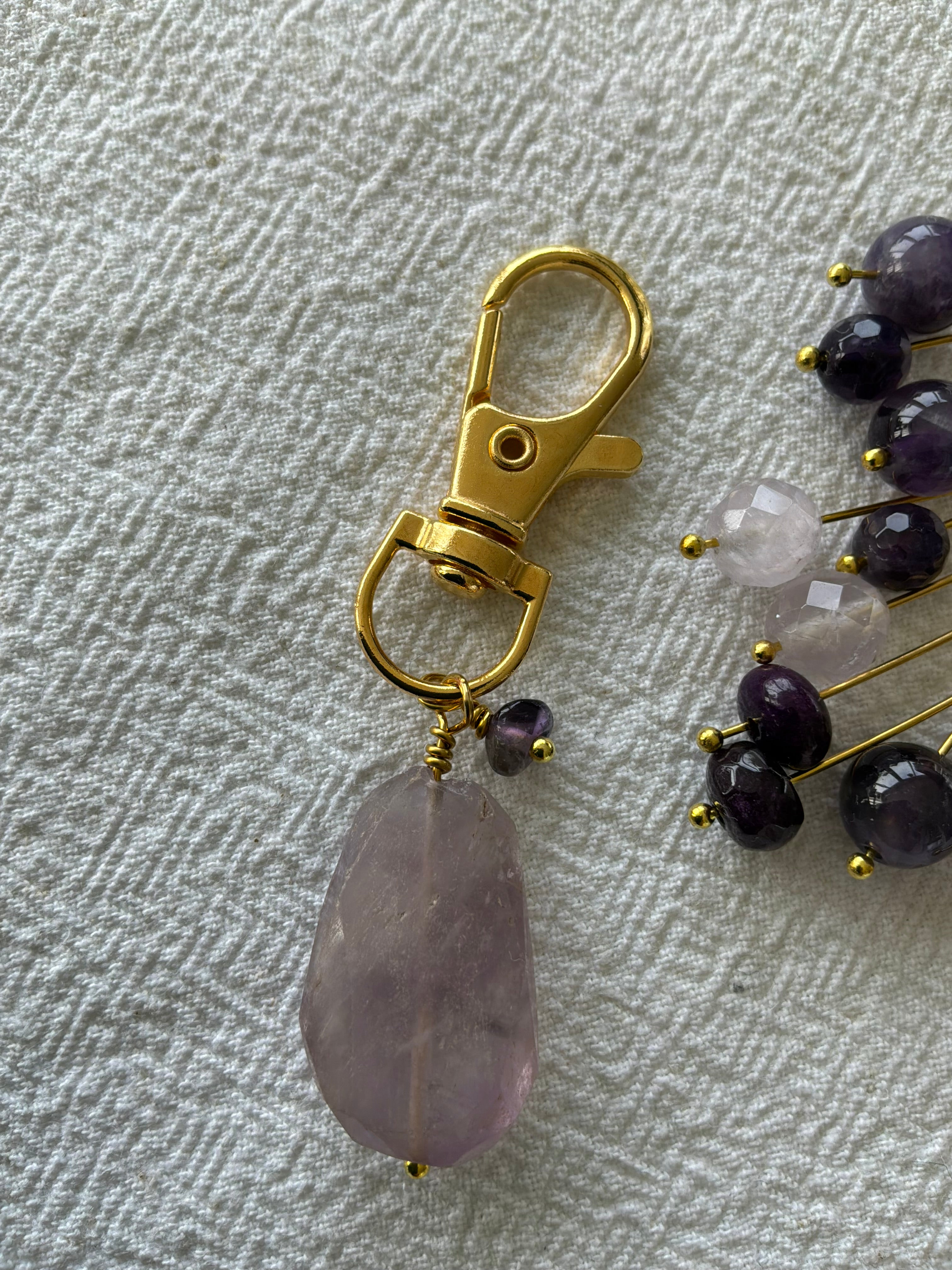 Maskemarkør sæt Unika stort forgyldt eller forsølvet. Ametyster - Du bestemmer hvilke størrelse ringe