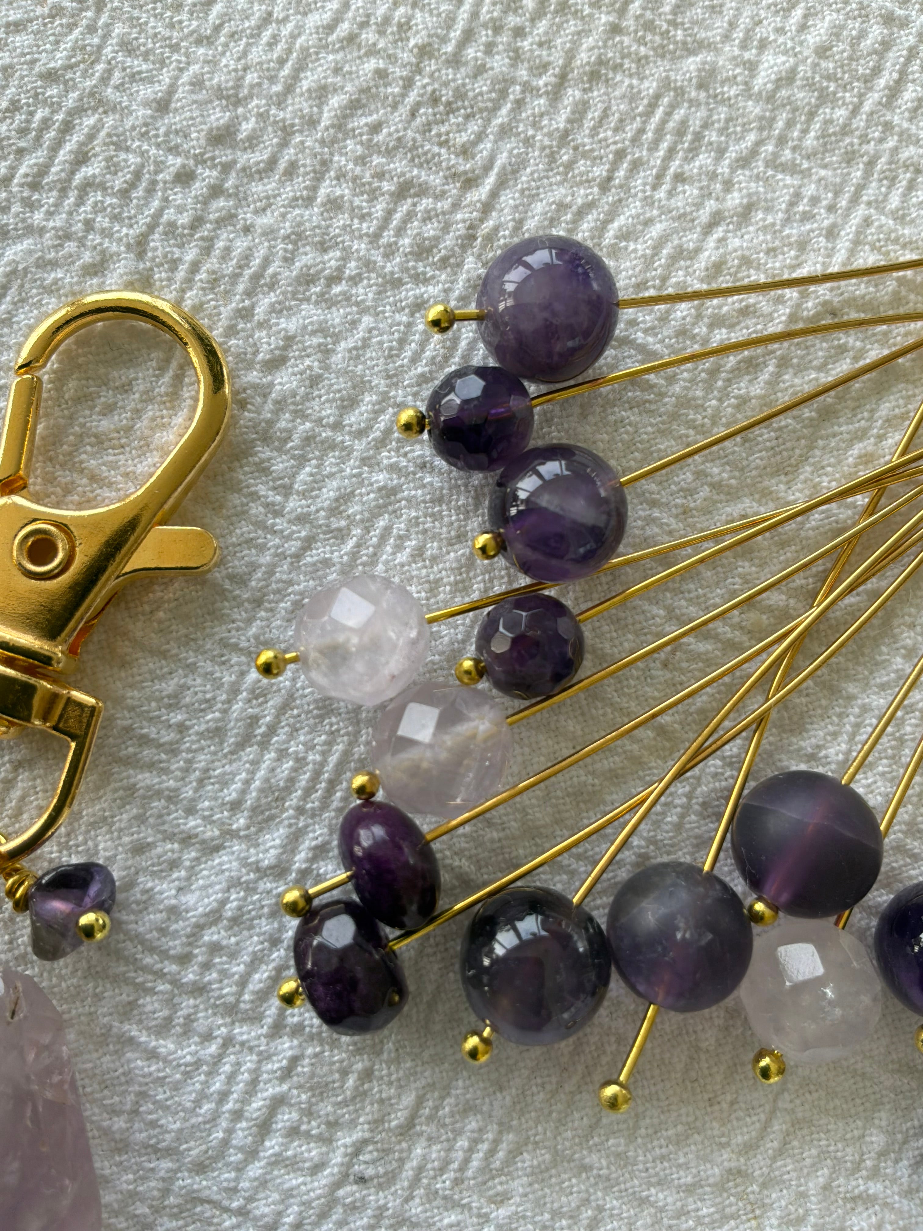 Maskemarkør sæt Unika stort forgyldt eller forsølvet. Ametyster - Du bestemmer hvilke størrelse ringe