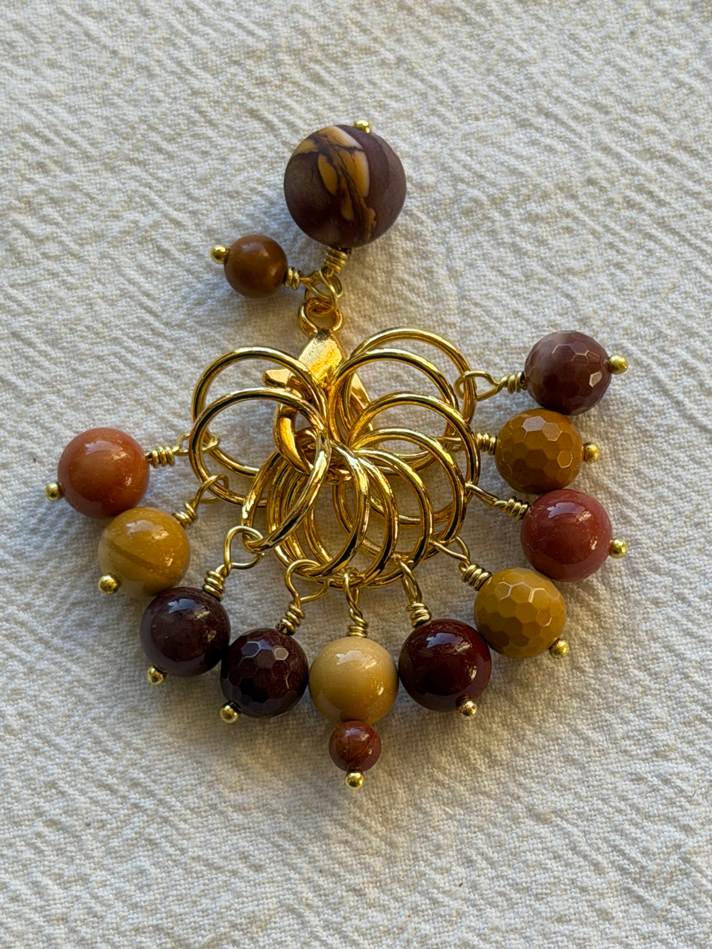 Maskemarkør sæt Mookite forgyldt. Op til 10 mm