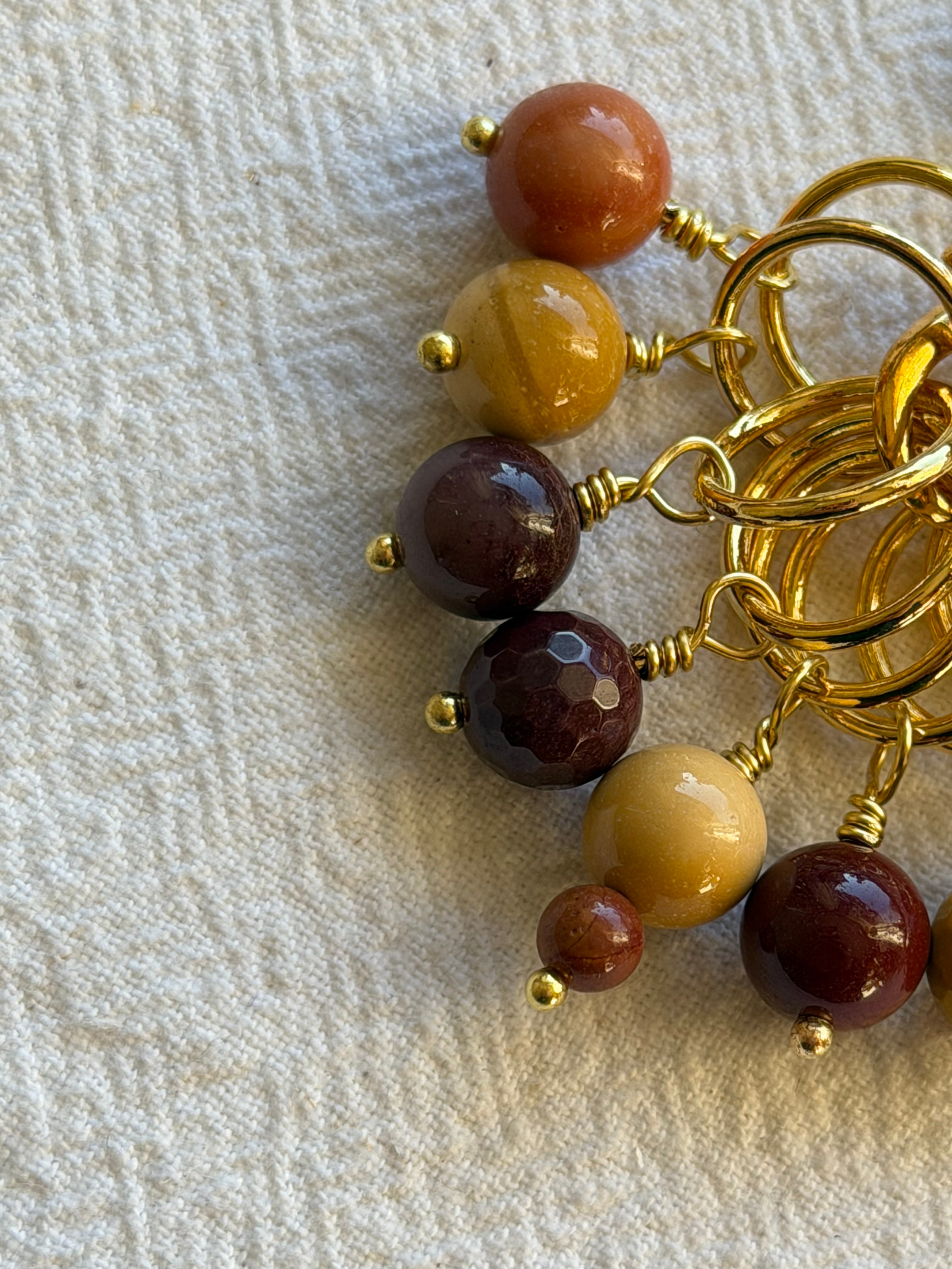 Maskemarkør sæt Mookite forgyldt. Op til 10 mm